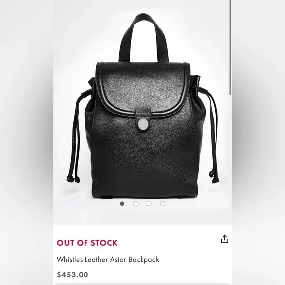 Whistles Leather Astor Backpack - Picture 5 of 11